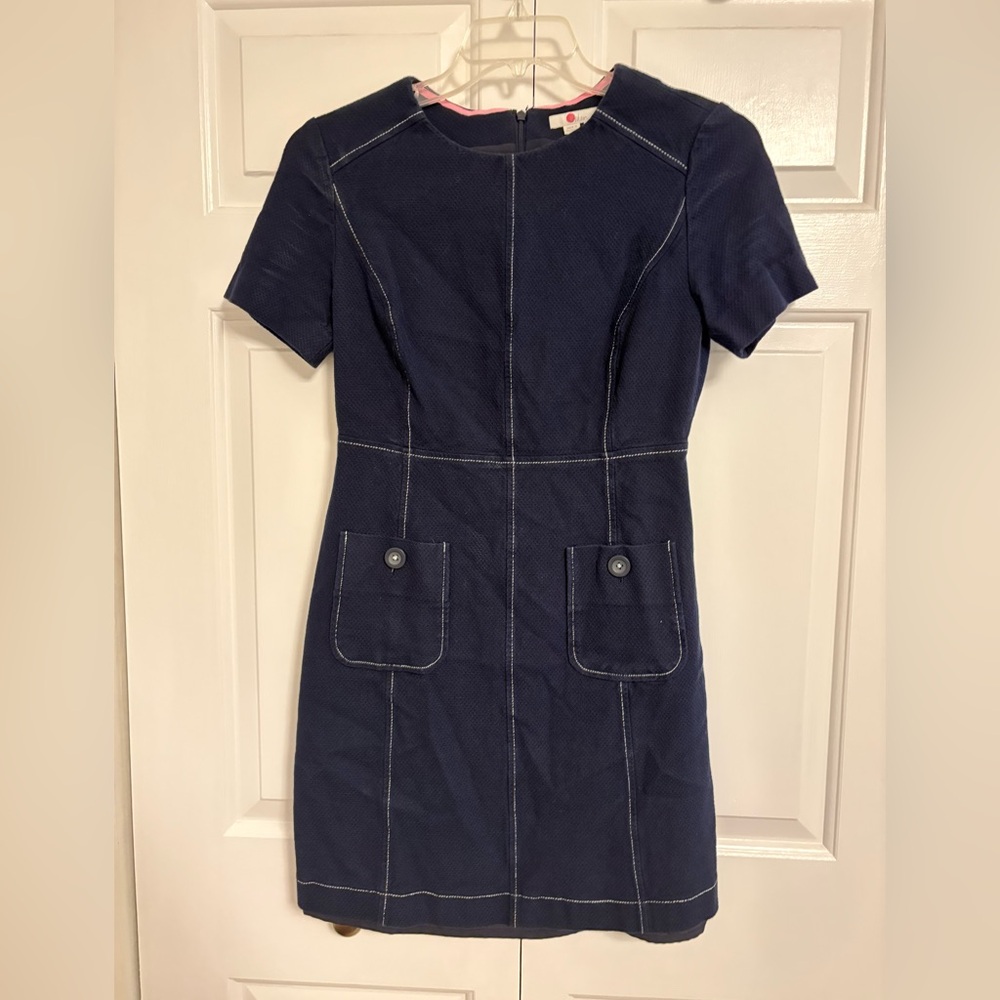 Boden Navy Knit Mini Dress